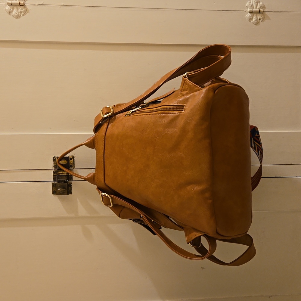 Vinyl Brown Backpack - image 7